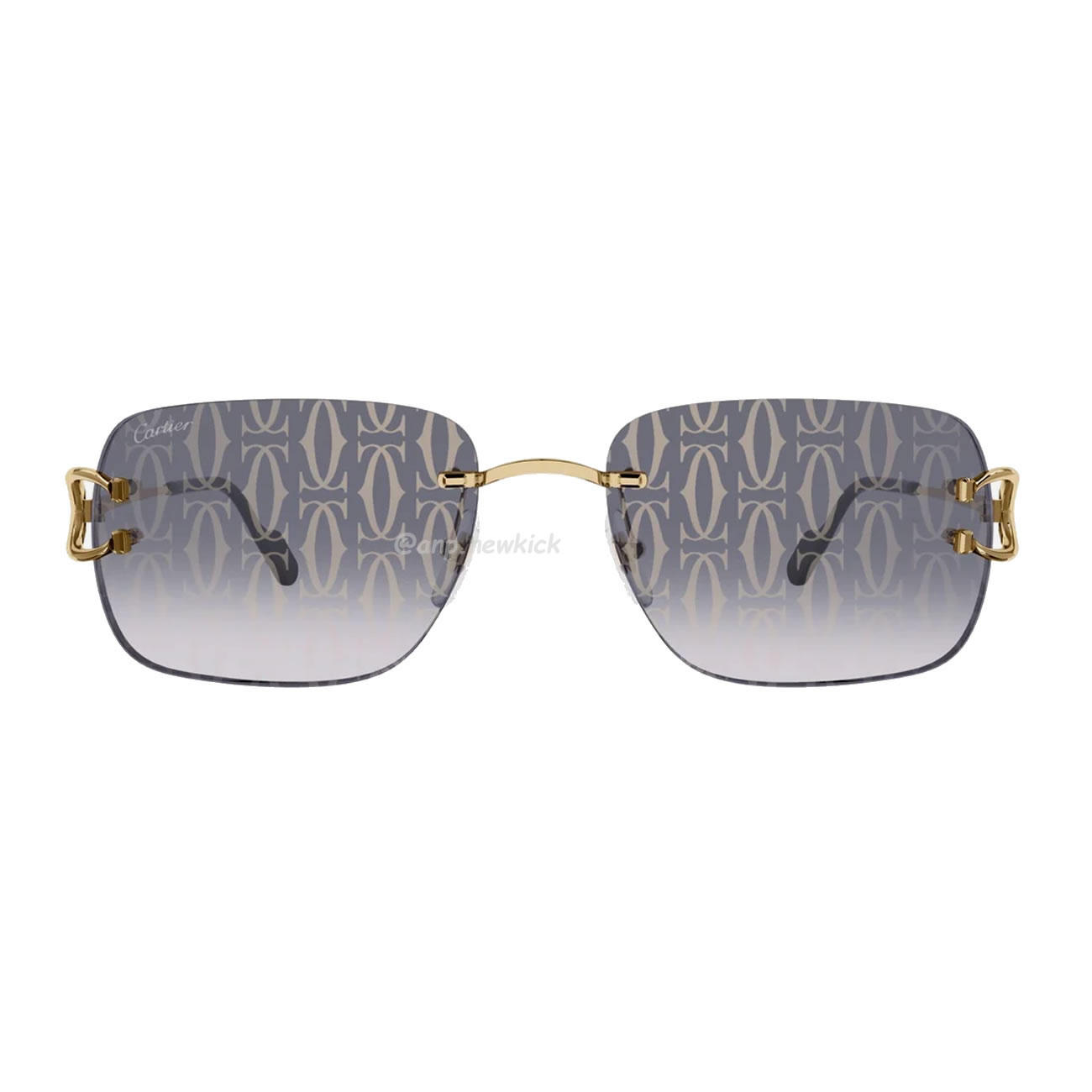 Cartier Eyewear Rimless Rectangle Frame Sunglasses (11) - newkick.org